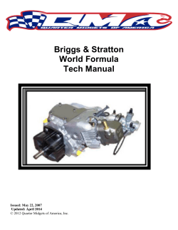 Briggs &amp; Stratton World Formula Tech Manual