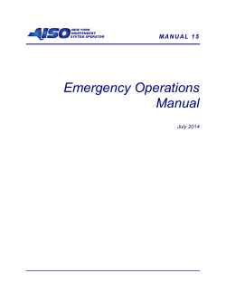 Emergency Operations Manual July 2014