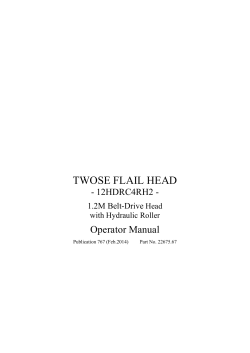 TWOSE FLAIL HEAD Operator Manual - 12HDRC4RH2 - 1.2M Belt-Drive