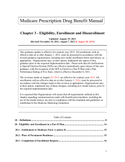Medicare Prescription Drug Benefit Manual