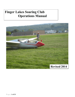 Finger Lakes Soaring Club Operations Manual Revised 2014