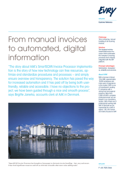 From manual invoices to automated, digital Challenge Solution