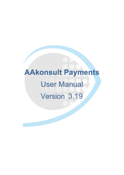 AAkonsult Payments User Manual 3.19