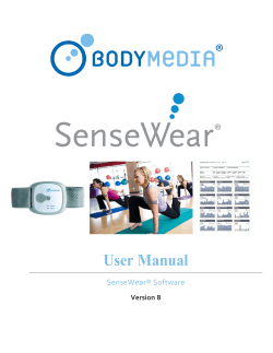 User Manual SenseWear® Software Version 8