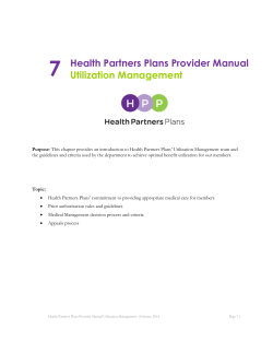 7 Health Partners Plans Provider Manual Utilization Management