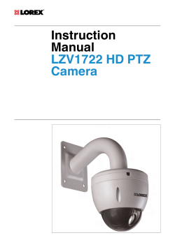 Instruction Manual LZV1722 HD PTZ Camera