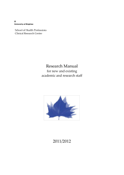 s  Research Manual 2011/2012
