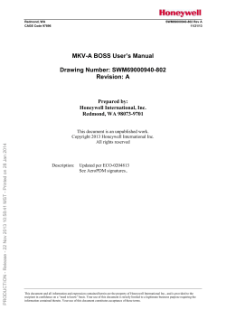 A BOSS User’s Manual MKV- Drawing Number: SWM69000940-802