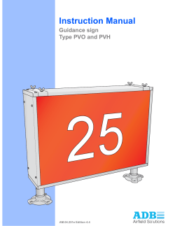 Instruction Manual Guidance sign Type PVO and PVH AM.04.251e Edition 4.4