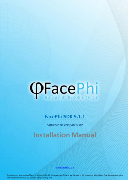 Installation Manual  FacePhi SDK 5.1.1 Software Development Kit