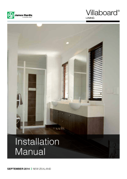 Installation Manual I SEPTEMBER 2014