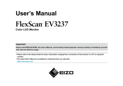 User’s Manual Color LCD Monitor Important