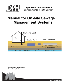 Manual for On-site Sewage Management Systems  Department of Public Health
