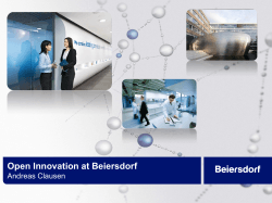 Open Innovation at Beiersdorf Andreas Clausen