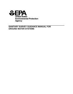 SANITARY SURVEY GUIDANCE MANUAL FOR GROUND WATER SYSTEMS