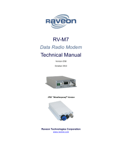 RV-M7 Technical Manual Data Radio Modem