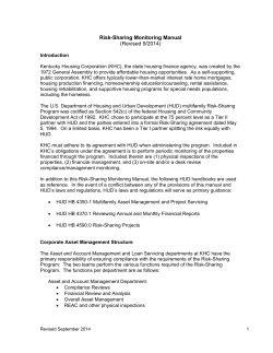 Risk-Sharing Monitoring Manual (Revised 9/2014)