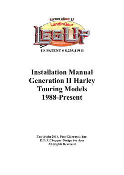Installation Manual Generation II Harley Touring Models