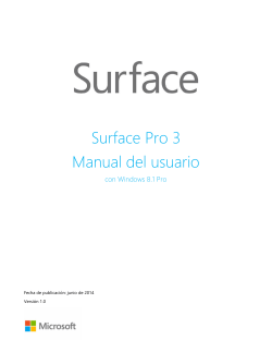 Surface Pro 3 Manual del usuario  con Windows 8.1 Pro