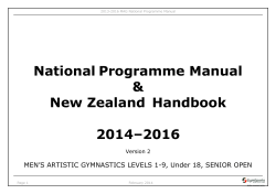 National Programme Manual &amp; New Zealand  Handbook