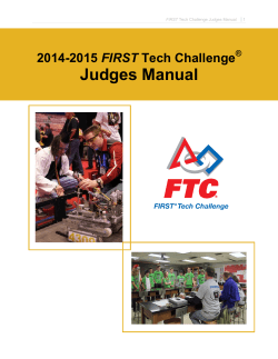 Judges Manual FIRST ®