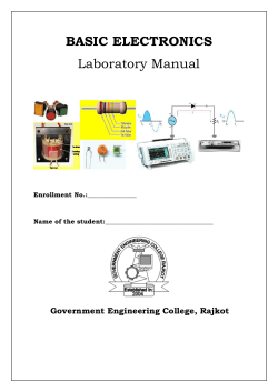 BASIC ELECTRONICS Laboratory Manual  Government Engineering College, Rajkot
