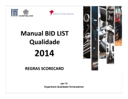 2014 Manual BID LIST Qualidade REGRAS SCORECARD