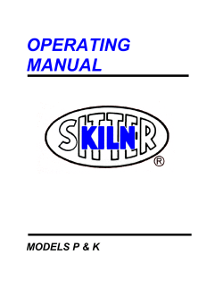 OPERATING MANUAL MODELS P &amp; K