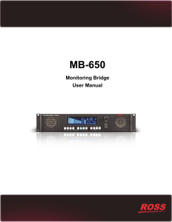 MB-650 Monitoring Bridge User Manual