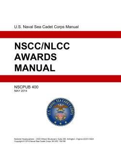 NSCC/NLCC AWARDS MANUAL U.S. Naval Sea Cadet Corps Manual