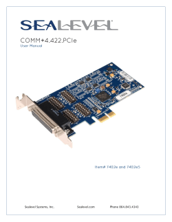 Sealevel Systems, Inc. Sealevel.com Phone 864.843.4343