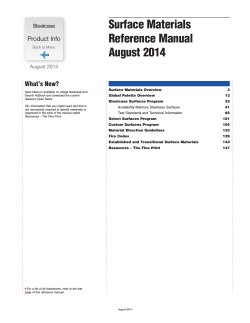 Surface Materials Reference Manual August 2014 What’s New?