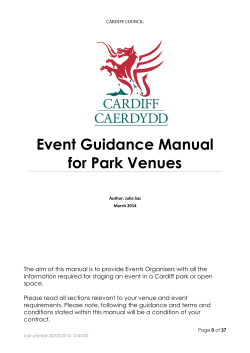 Event Guidance Manual for Park Venues
