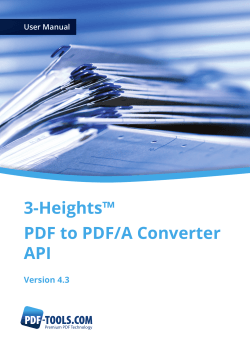 3-Heights™ PDF to PDF/A Converter API Version 4.3