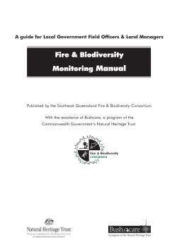 Manual Fire &amp; Biodiversity Monitoring