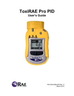 ToxiRAE Pro PID  ’s Guide User