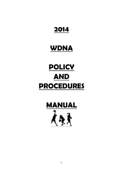 2014  WDNA POLICY