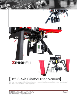 [ ] DYS 3 Axis Gimbal User Manual
