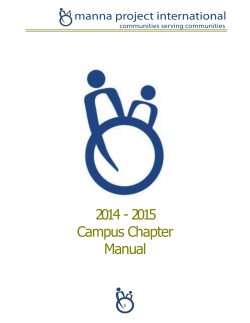 2014  -  2015 Campus Chapter Manual