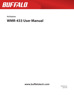 WMR-433 User Manual www.buffalotech.com AirStation 2014-04