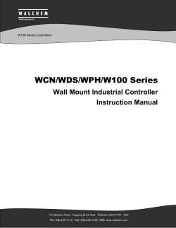 WCN/WDS/WPH/W100 Series Wall Mount Industrial Controller Instruction Manual