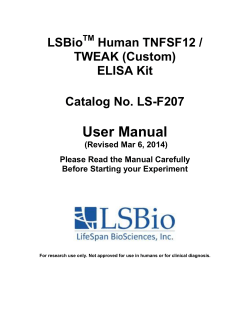 User Manual LSBio Human TNFSF12 /