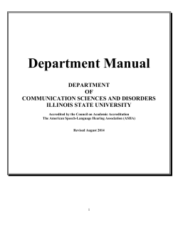 Department Manual  DEPARTMENT OF