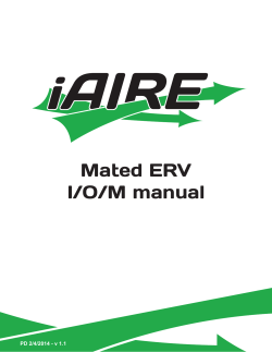 Mated ERV I/O/M manual PD 2/4/2014 - v 1.1