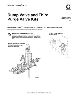 Dump Valve and Third Purge Valve Kits Instructions-Parts 312786G