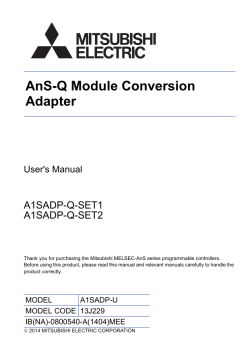 AnS-Q Module Conversion Adapter A1SADP-Q-SET1 A1SADP-Q-SET2