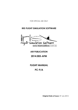 2014.005-AFM FLIGHT MANUAL PC-9/A IRIS FLIGHT SIMULATION SOFTWARE
