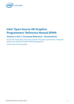 Intel Open Source HD Graphics Programmers' Reference Manual (PRM)