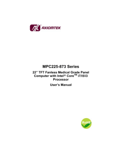 MPC225-873 Series  ” TFT Fanless Medical Grade Panel 22