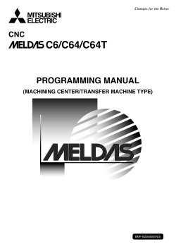 C6/C64/C64T PROGRAMMING MANUAL CNC (MACHINING CENTER/TRANSFER MACHINE TYPE)